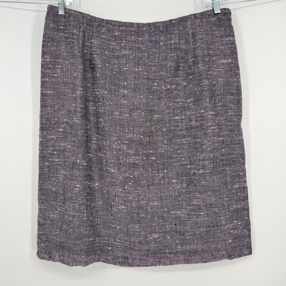 Linda Allard Ellen Tracy Dresses & Skirts - Linda Allard Ellen Tracy Linen Blend Skirt Womens 22 Lavender Purple Tweed NEW
